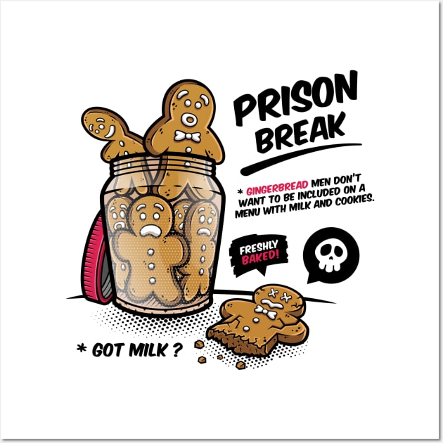 Prison Break - Gingerbread men Wall Art by Squinked